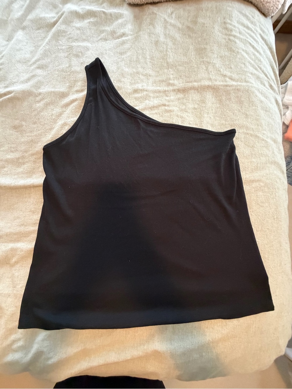 a new day One-Shoulder Black Tank Top